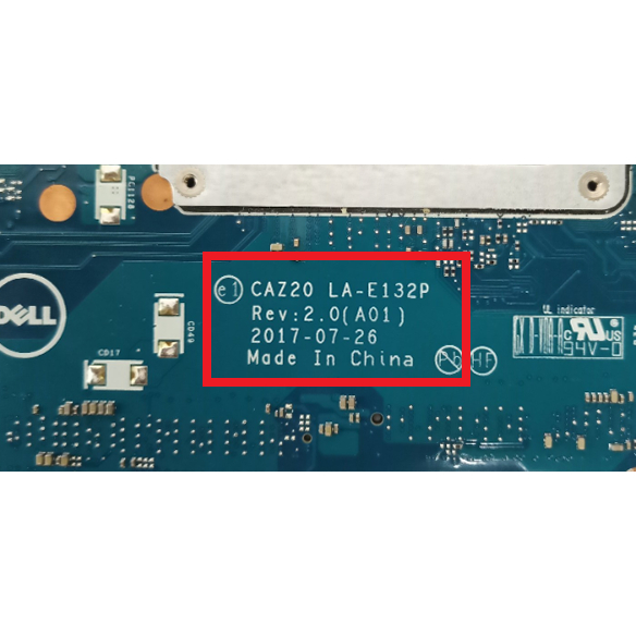 IC BIOS Dell 7480 CAZ20 LA-E132P Rev 2.0