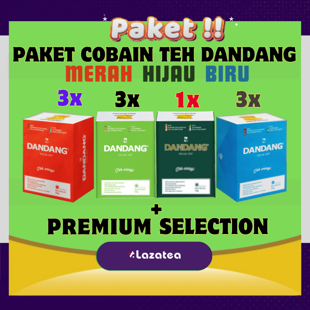 

Paket Cobain Teh Wangi Cap Dandang Teh Tubruk Premium Dapat 10 Pcs 4 Item