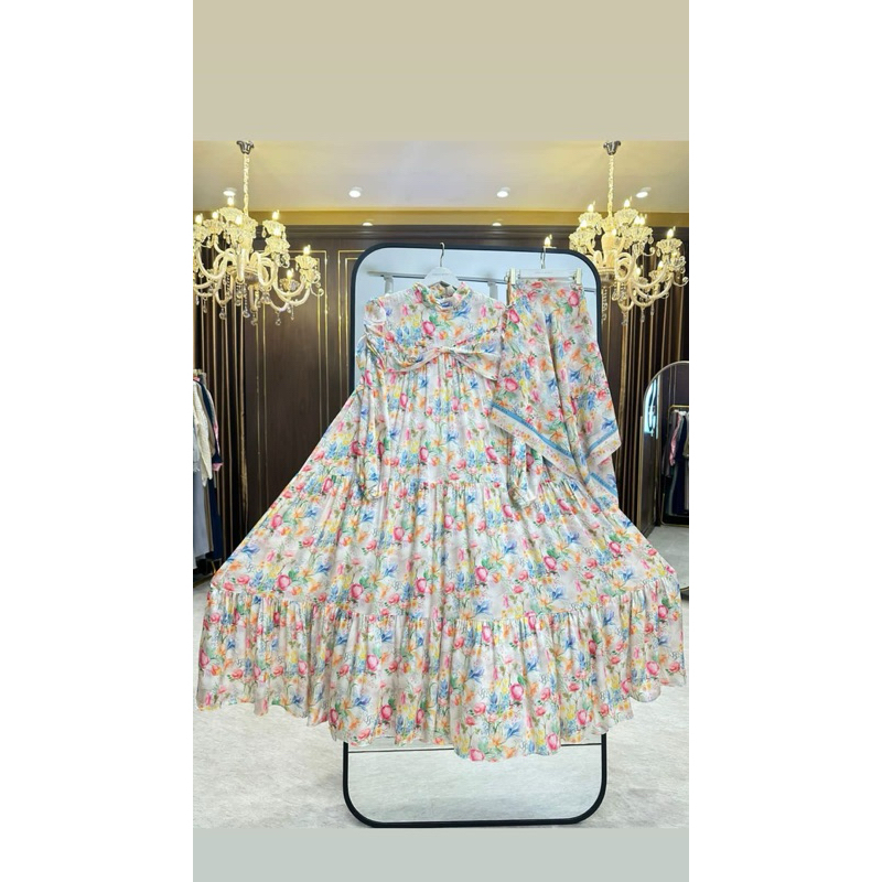 Baju Gamis Shellasaukia Original Plus Hijab || Agen Resmi Shellasaukia