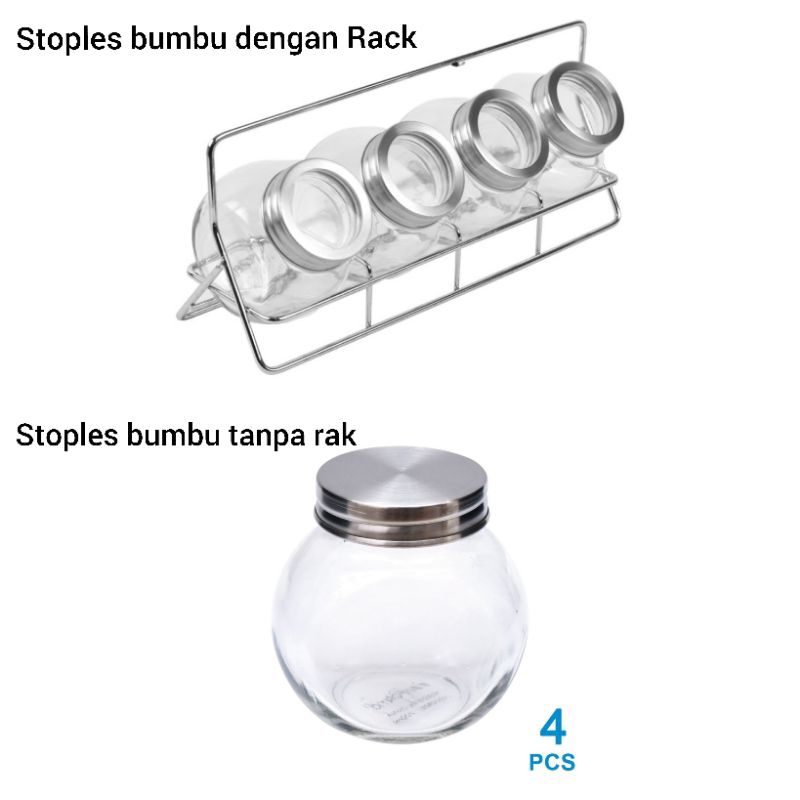 INFORMA Spice Jar / Tempat bumbu / Stoples bumbu / spice rack / toples bumbu dan rak