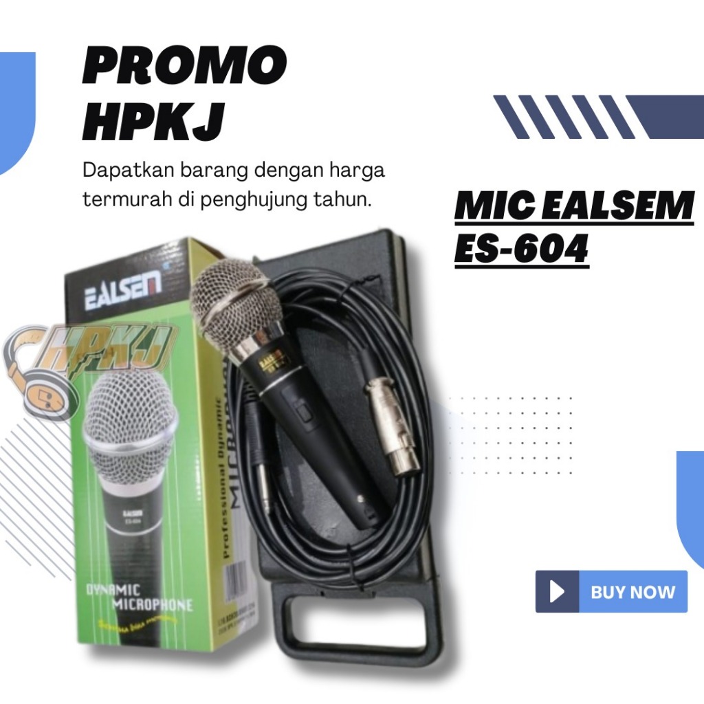 MIC MICROPHONE EALSEM ES-604 mic kabel ealsem ES 604