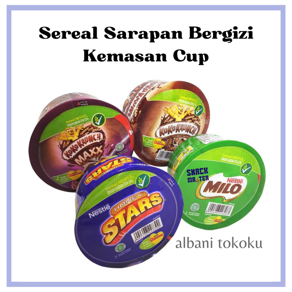 

Sereal Kemasan Cup - Sarapan Sehat - Koko Krunch - Milo - Honey Stars - Simba Choco Chips - TERMURAH