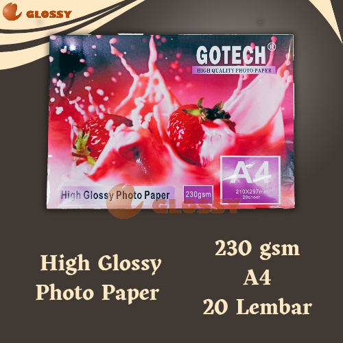 

Gotech High Glossy Photo Paper 230 Gsm 230gsm