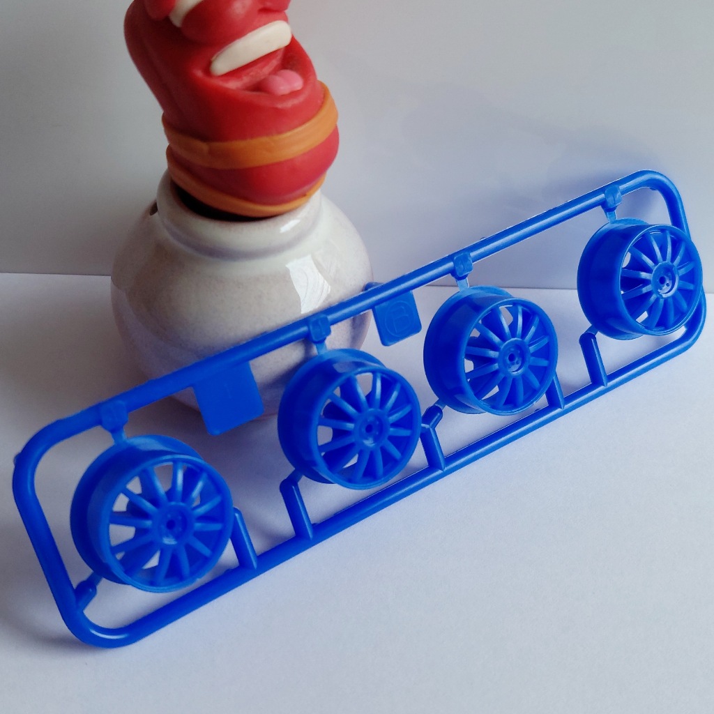 Rep Tamiya 94830 Flourecent Wheel Set / Velg M 12 Deep Blue - V12M02