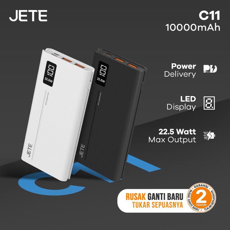 Powerbank Jete C-11 New Produk By Jete / 10rb Mah / Led display