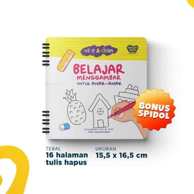 

Amazing Kids Wipe & Clean Belajar Menggambar