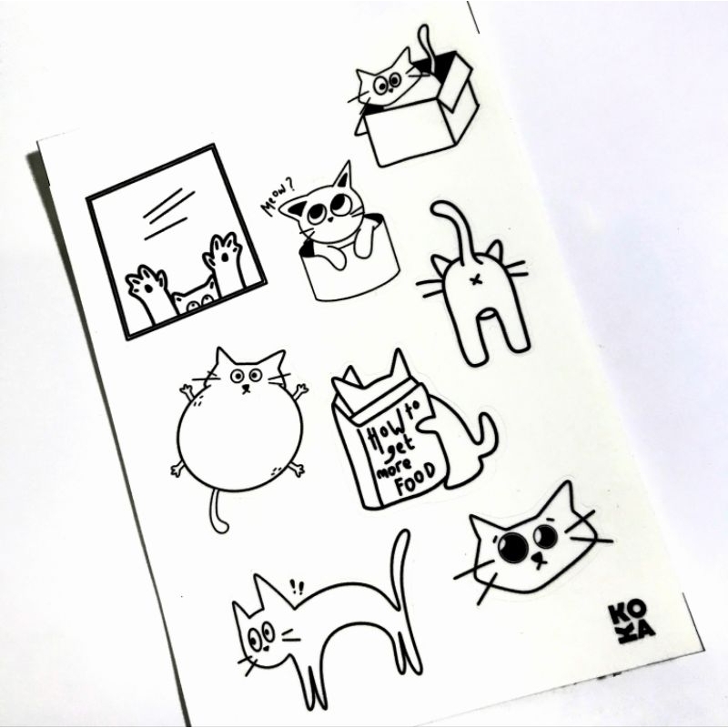 

Kuki the Cat Sticker (kiss cut) by KOKA