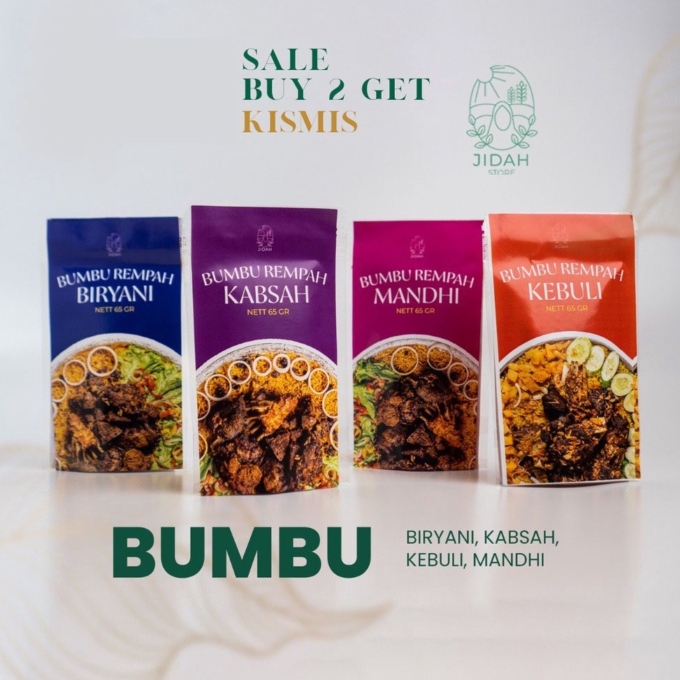 

GROSIR Bumbu Kebuli instan nasi briyani mandhi kabsah lengkap praktis jidah food bumbu rempah india