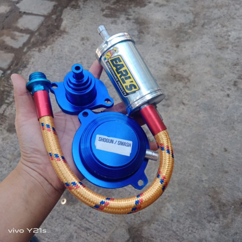 Tutup Oli Tabung Hawa Earl's Allumunium set Tutup Noken Shogun 125 Smash Tutup Klep Shogun 125 Smash