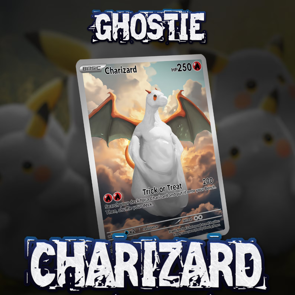 KARTU POKEMON TCG HOLOGRAM SPECIAL HALLOWEEN GHOSTIE CHARIZARD