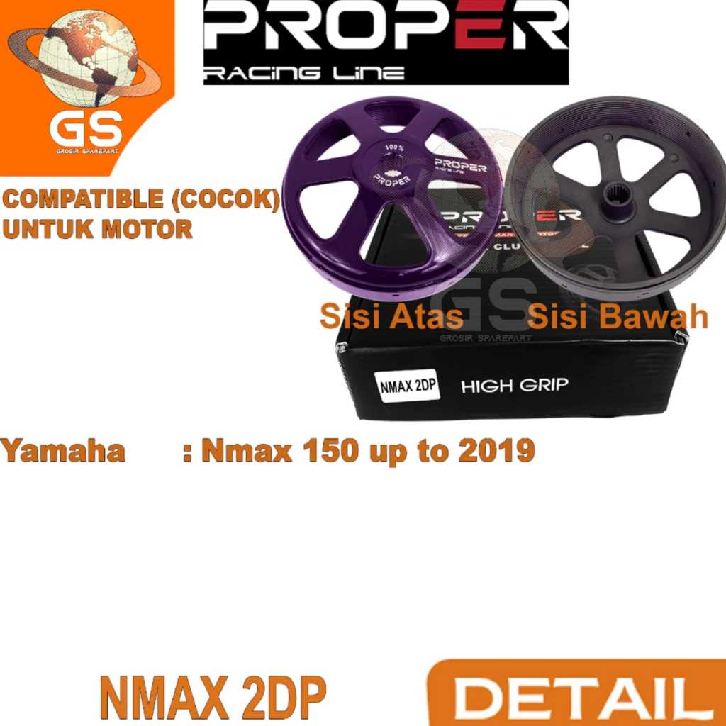 Mangkok Kampas Ganda PROPER RACING LINE Nmax Aerox 155 Old New Lexi 125 Mangkok Kartel Custom