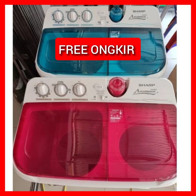 KHUSUS PALEMBANG MESIN CUCI 2 TABUNG SHARP 8 KG 8KG LOW WATT