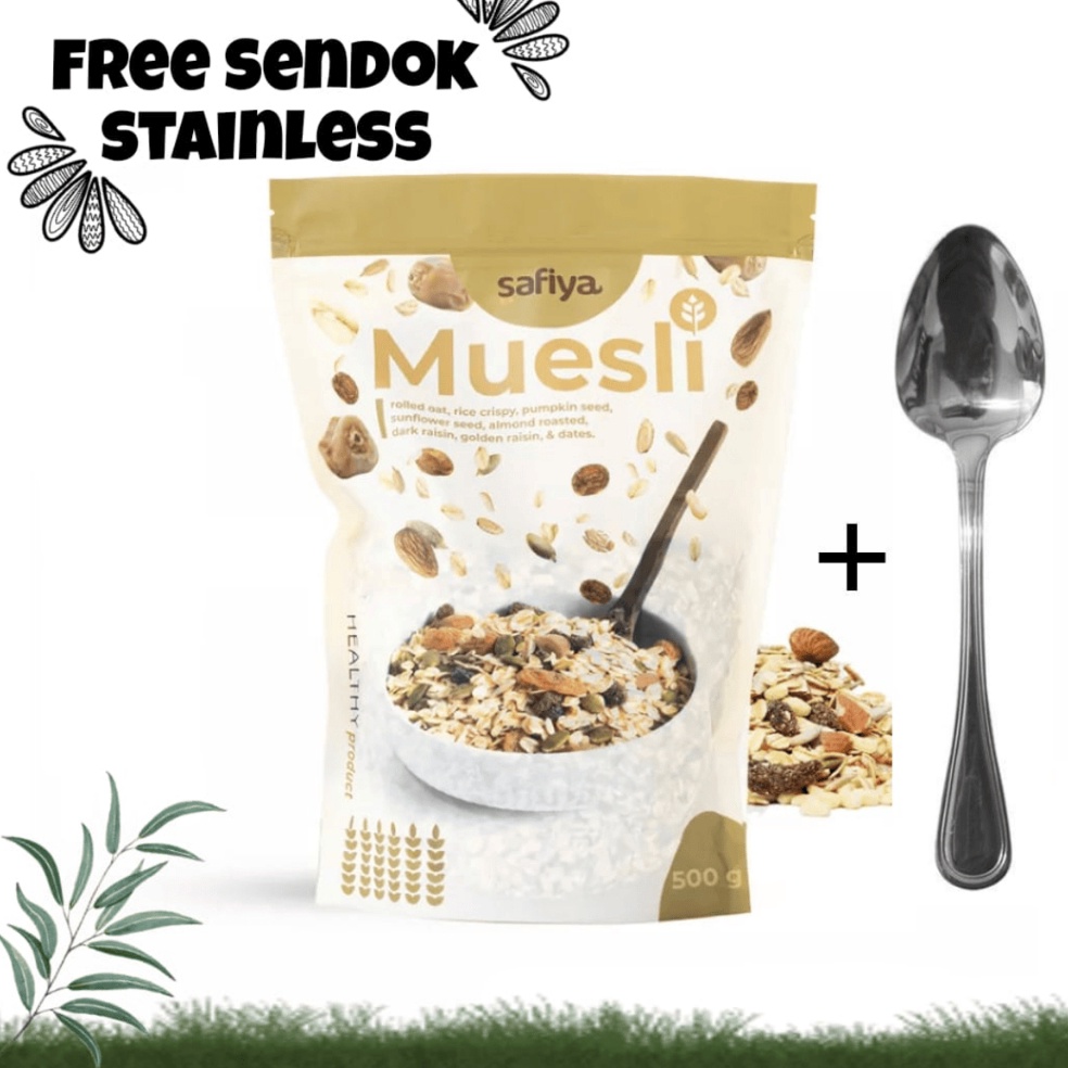 

DISKON FREE SENDOK STAINLESS Muesli Sereal SafiyaSereal Muesli Dried Fruit Mix 1 Kg Safiya Sereal Makanan Ringan Sereal Diet Sehat Alami Oatmeal