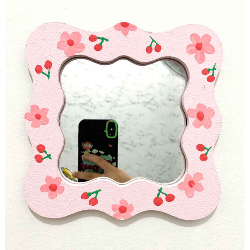 kaca dinding standing mirror cermin aesthetic custom kaca vintage cermin souvenir mirror foam kaca r