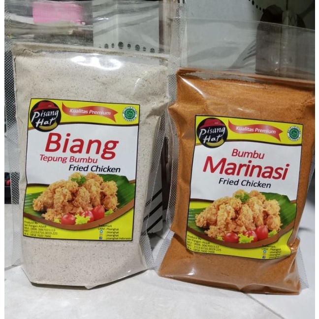 

Ready Stok paket biang tepung 5gr dan bumbu Marinasi 5gr ayam goreng fried chicken