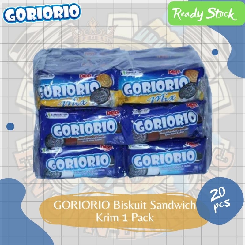 

GORIORIO Biskuit Sandwich Krim | GORIORIO Oreo | 1 Pack 10 Pcs