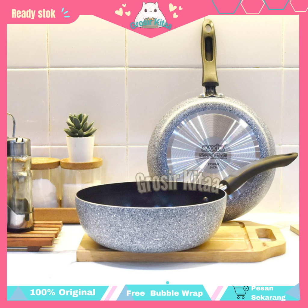 Panci Susu Maxim Neostone Sauce Pan W/ Glass Cover