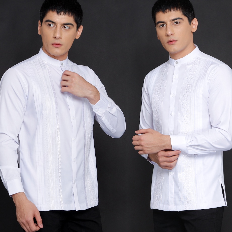 Beli Sekarang Nikmati Harga Terbaik Casella Baju Koko Pria Lengan Panjang Premium Bordir Pleats Design  Baju Koko Putih Lengan Panjang