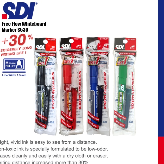 

Model Baru Spidol Whiteboard SDI S532P