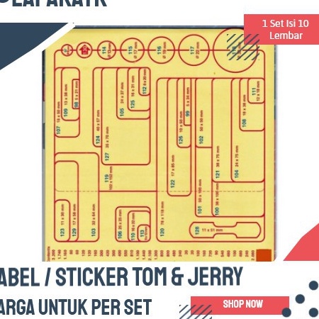 

Diskon Label sticker tom jerry LENGKAP