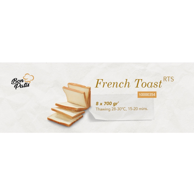 

Bon Patis Frozen French Toast /Roti Tawar 700Gr/17Slice