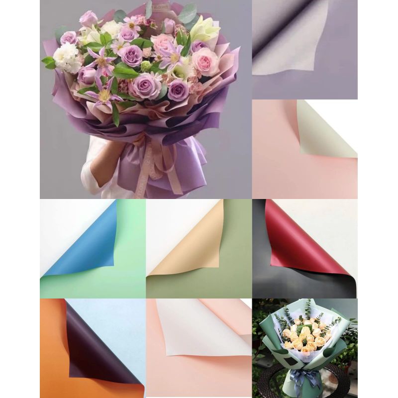 

JUAL per 20 lembar Bicolor Cellophane 2 Warna Part 3 Korean Wrapping Flower Flower Wrapping Free Packing Cellophane Bi Colour Doff Kertas Buket Flower Wrapping BiColour Cellophane Waterproof Kertas Buket Bunga