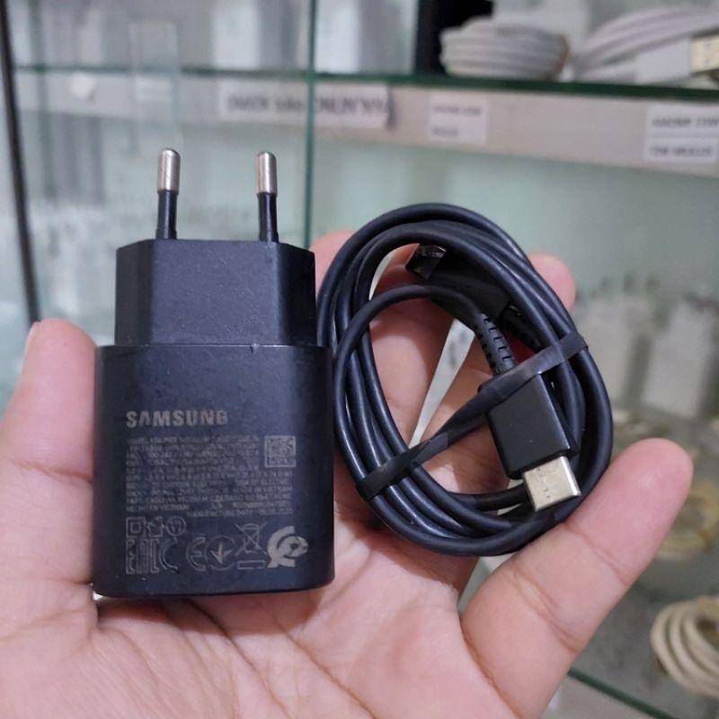 Charger Samsung Note 10 Note S20 25watt bekas Copotan hp