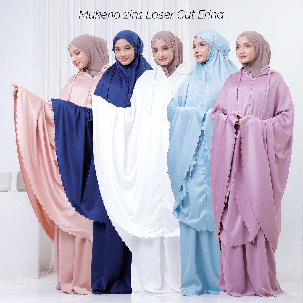 Melika - Mukena Silky Daily 2in1 Premium Laser Cut Erina