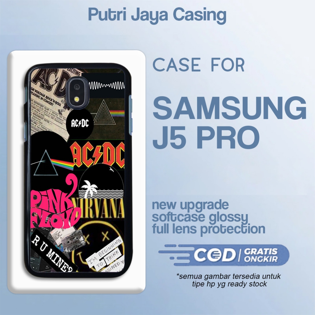 case samsung j5 pro motif terbaru aesthe band 03 hitam casing estetik keren cute cewek cowok premium