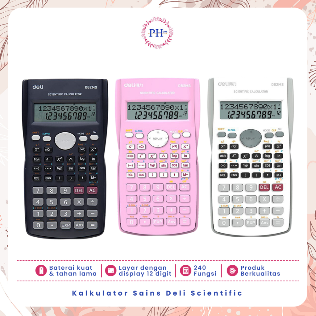

Kalkulator Sains Deli Scientific Calculator Pelajar Sekolah Kantor Berkualitas