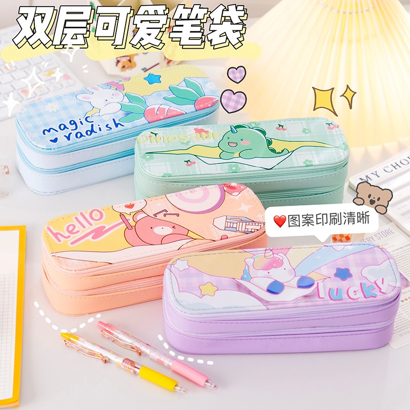

DECORRY (KP05) Kotak Pensil Motif Cartoon / Terbaru 2024 / Kotak 2 IN 1 / Unisex Perempuan Laki-laki / Anti Air Import