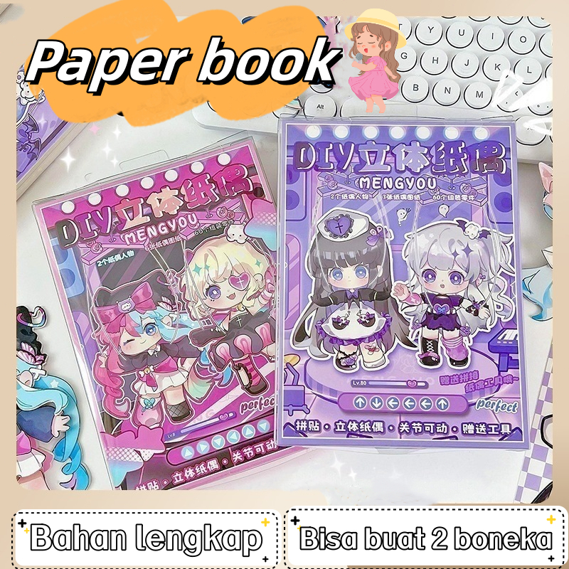 Toka boka paper book murah  Jadul Bongkar Pasang 3D Mainan diy Edukasi Set lengkap bahan Busy Book B