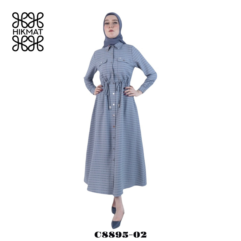 ABAYA HIKMAT FASHION ORIGINAL C8895-02