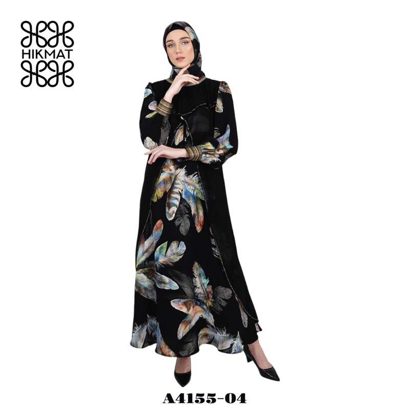 SALE 15% - ABAYA HIKMAT FASHION ORIGINAL A4155-04