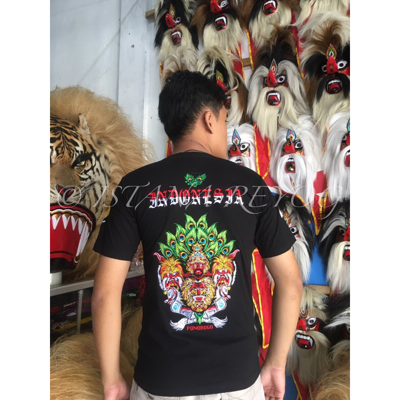 grosir kaos reog / termurah kaos bordir / terlaris kaos reog bordir / kaos dadak reog / kaos baronga