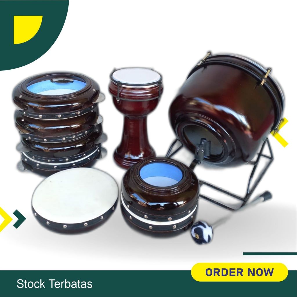 Hadroh 1 Set Mini Untuk Anak TK Habib Syeh Alat Rebana Anak Murah Kualitas Super Banjari Terbangan B