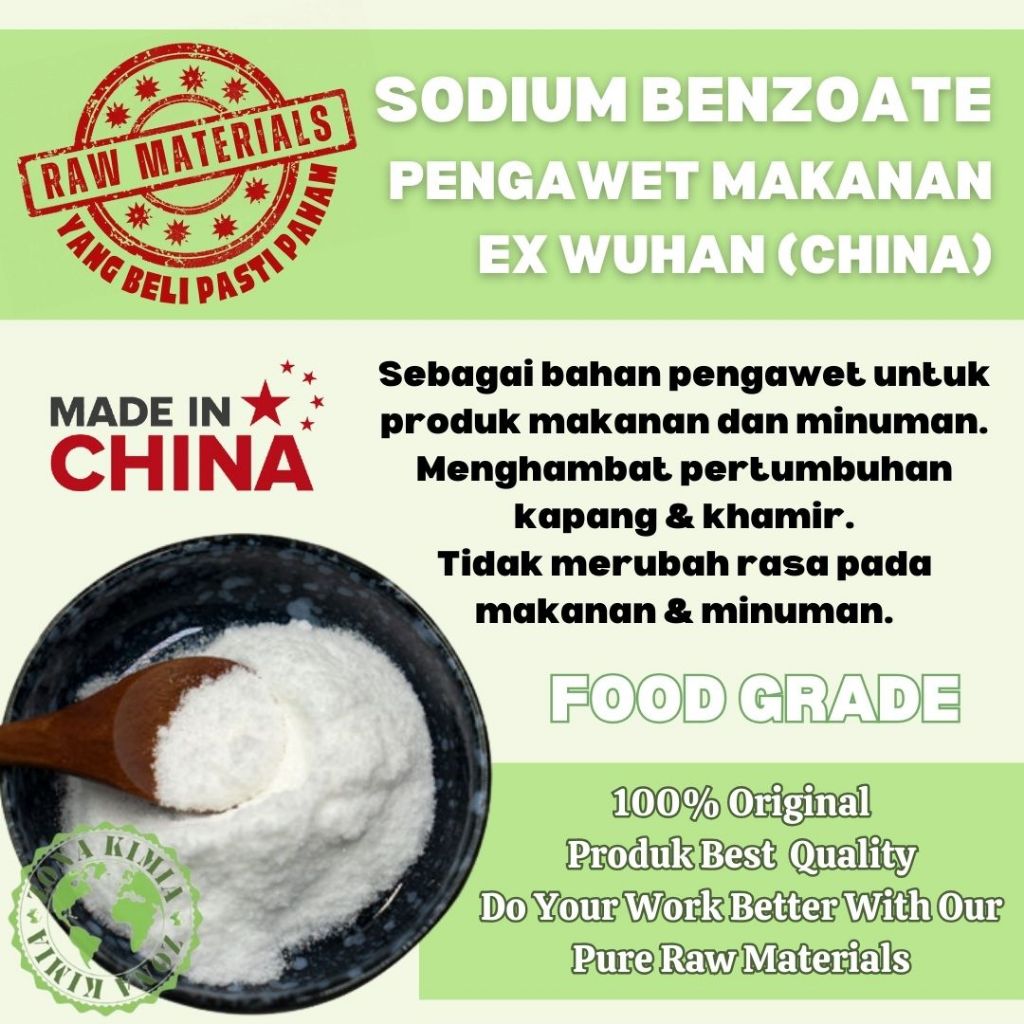 

Terbaik Sodium Benzoat 1kg Natrium Benzoate Pengawet Mie Bakso Kue Segala jenis produk makanan dan minuman