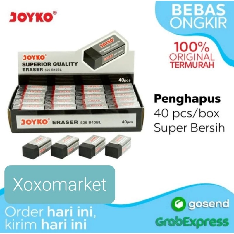 

Penghapus Joyko Kecil Hitam - Eraser 526-B40BL Hitam 1 Pcs