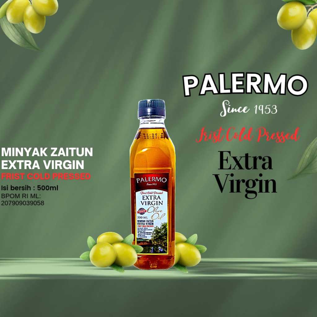 

PALERMO Minyak Zaitun Extra Virgin 500ml asli original bagus untuk perawatan tubuh atau dikonsumi