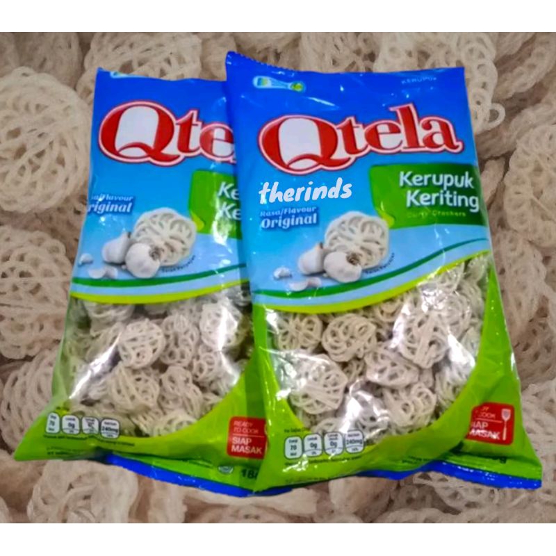 Qtela Kerupuk Mentah Kerupuk Seblak Mentah Kerupuk Mawar Putih 180gr
