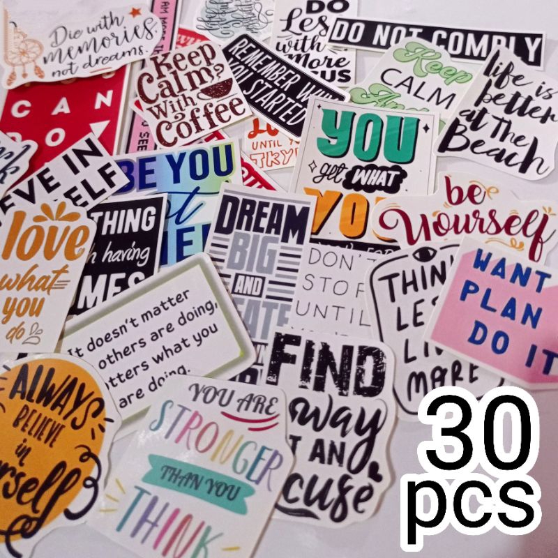 

30pc Handmade English Quote DIY Scrapbook Stickers pack Letter Diary sticker hand book