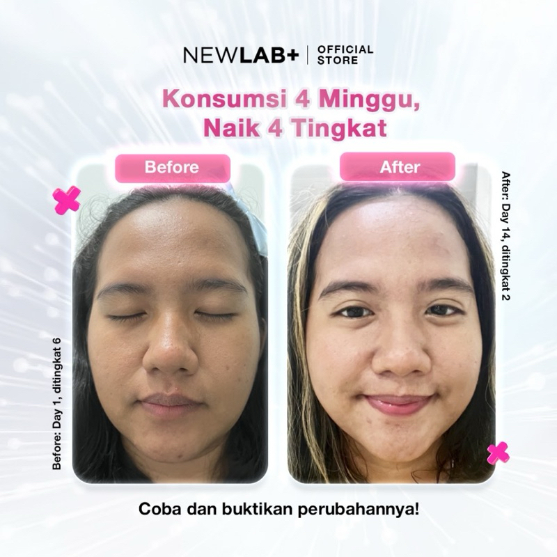 NewLab C-Gluta 360 drink (15 sachet) brightlogy c gluta L-Glutathione dan tinggi vitamin C minuman pencerah kulit Newlab NEWLAB+ newlab newlab+