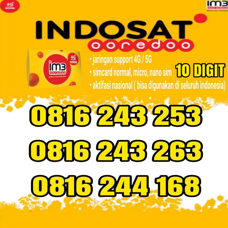 Nomor cantik indosat 10 digit B