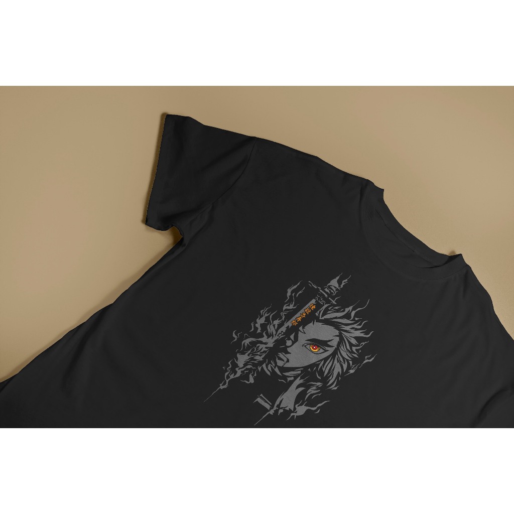 T-shirt Unisex Premium Cotton Combed 30's Anime Rengoku