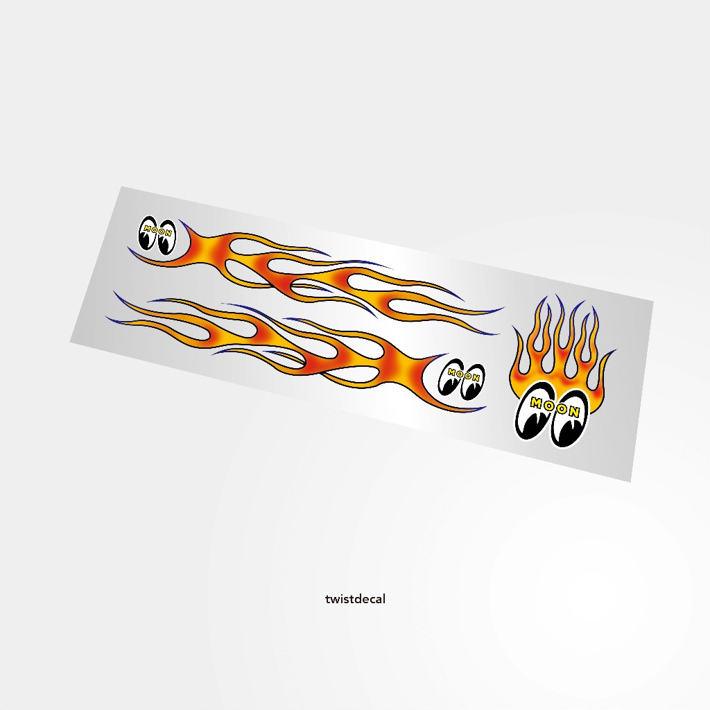 Stiker Mooneyes Flamin
