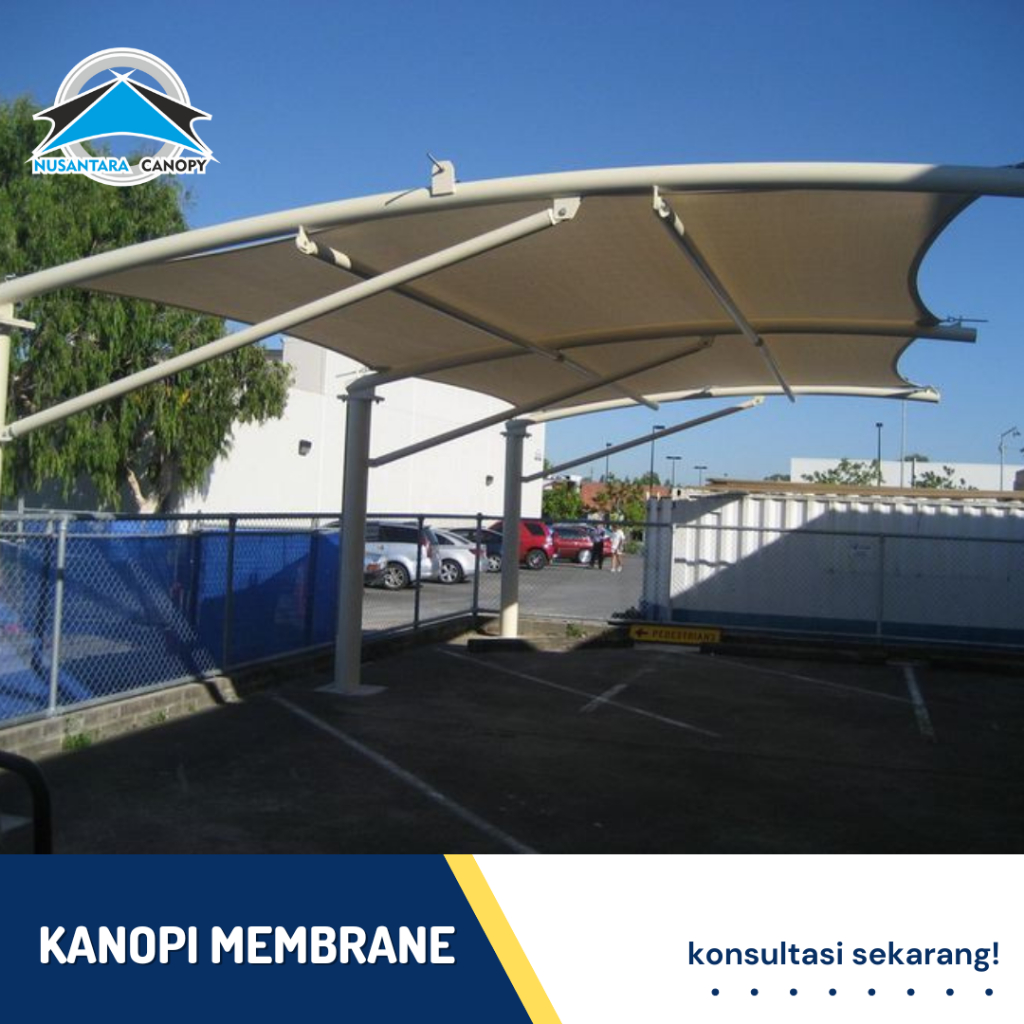 Kanopi Membran jakarta - canopy atap membrane tempat parkir -  tenda membrane bergaransi