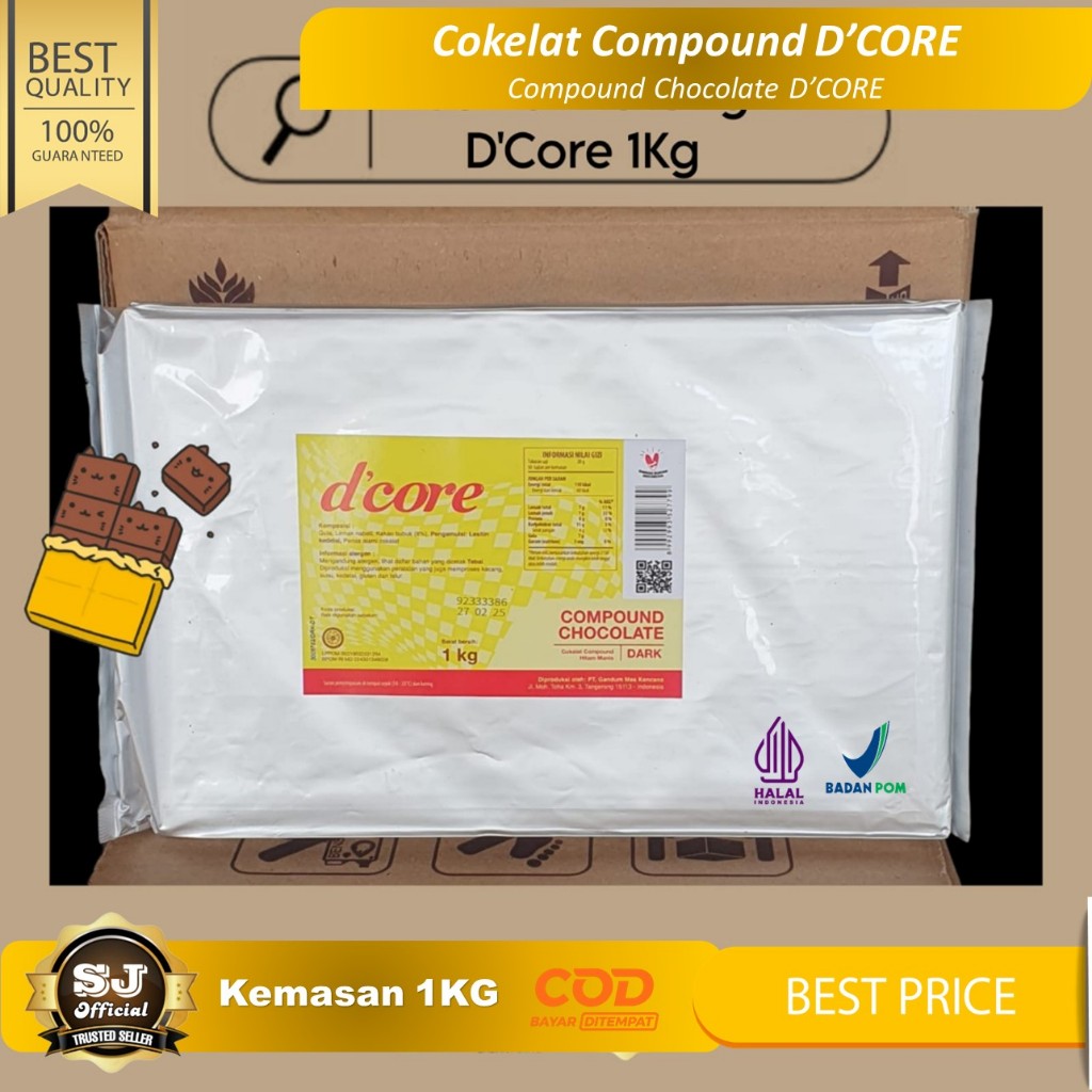 

Coklat Batang D'Core Kemasan 1Kg / Dark Compound Chocolate