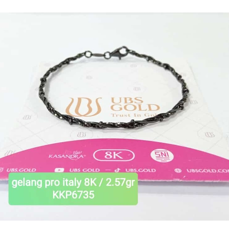 GELANG PRO ITALY BLACK GOLD 6735 KADAR 375 8K
