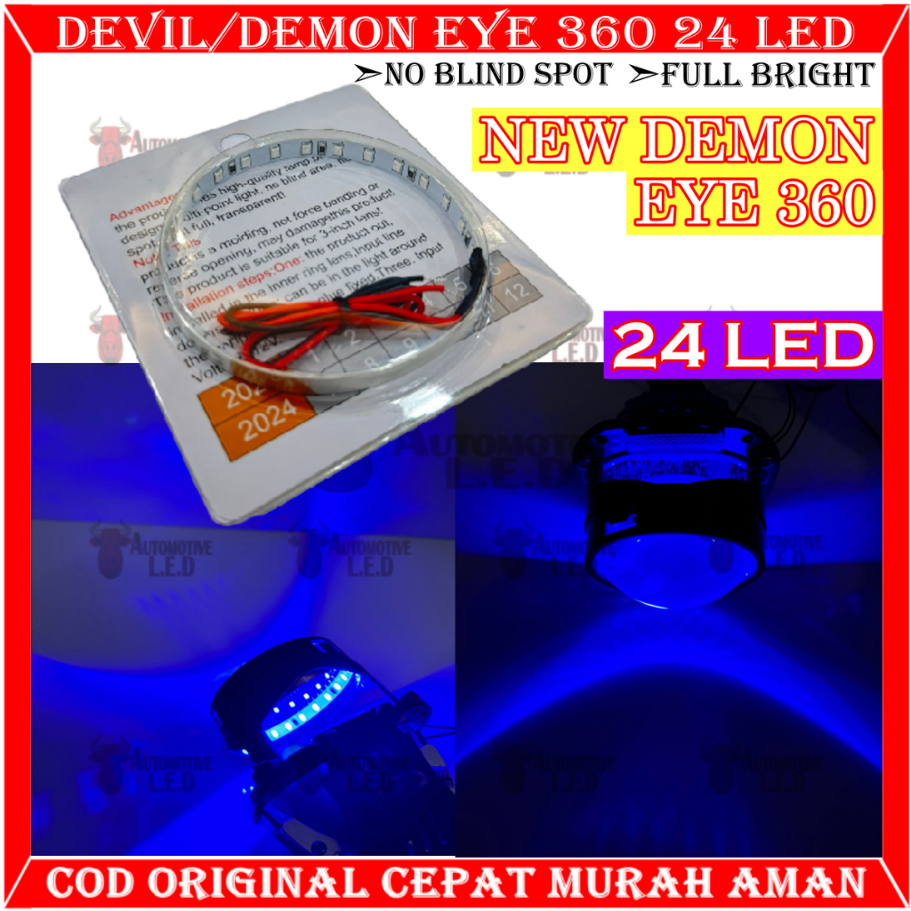 ORIGINAL NEW DEMON EYE 360 24 LED DEVIL EYE 360 24 LED SUPERBRIGHT