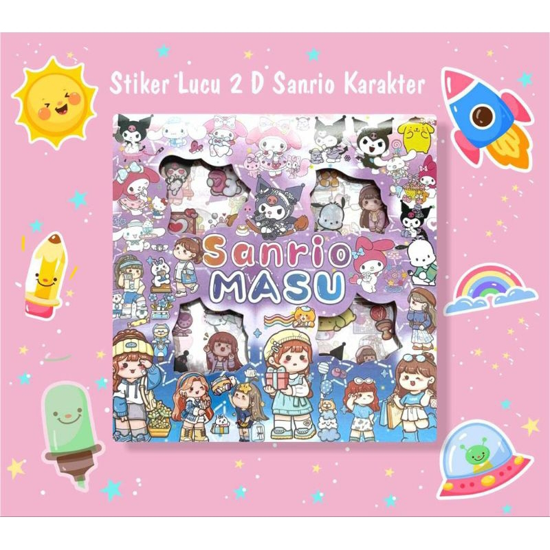 

Sanrio Sticker 2D Big Box isi 100 Lembar Waterproof